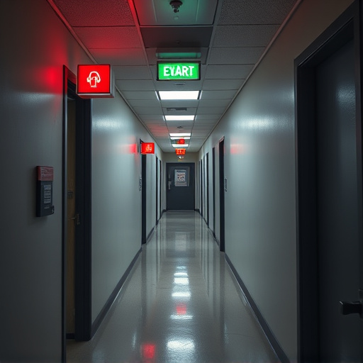 emergency alert system inside hallway