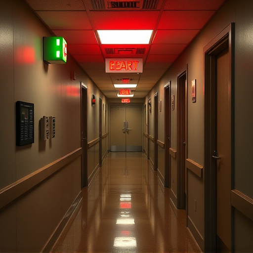 emergency alert system inside hallway