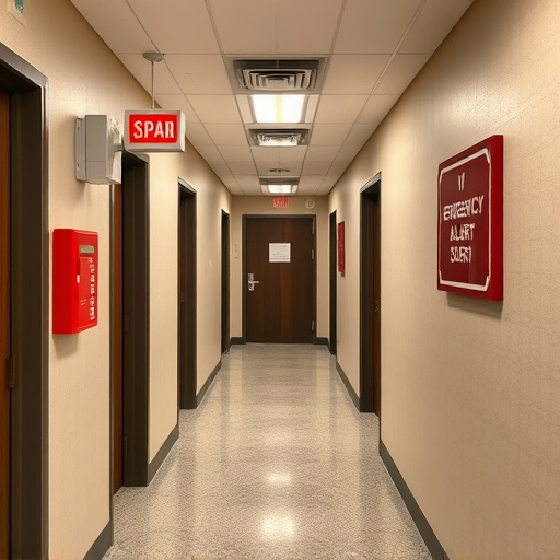 emergency alert system inside hallway
