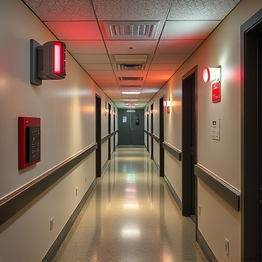 emergency alert system inside hallway