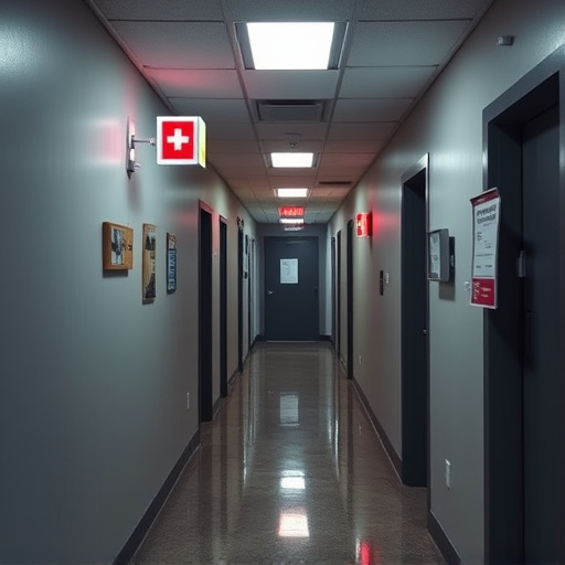 emergency alert system inside hallway