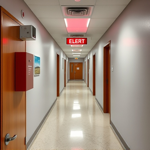 emergency alert system inside hallway