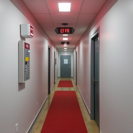 emergency alert system inside hallway