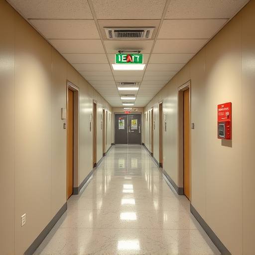 emergency alert system inside hallway