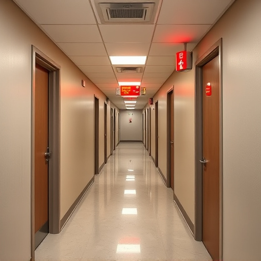 emergency alert system inside hallway