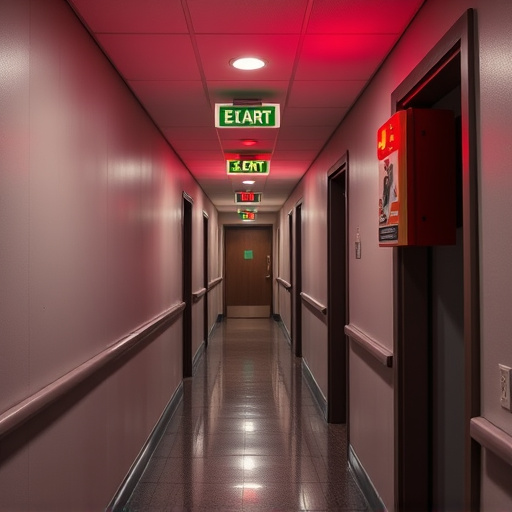 emergency alert system inside hallway
