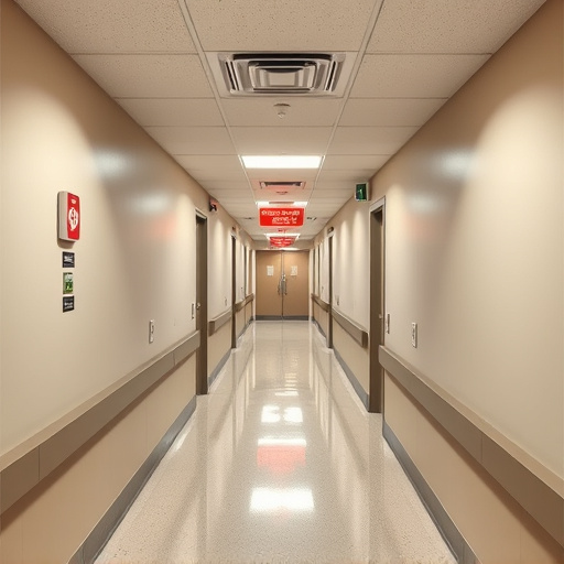 emergency alert system inside hallway