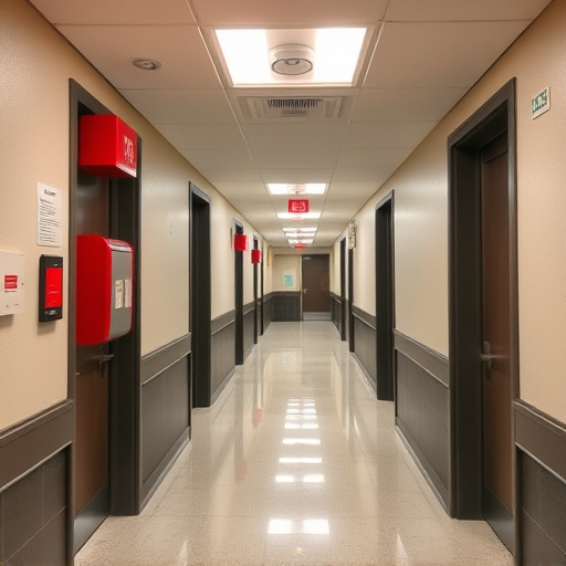 emergency alert system inside hallway