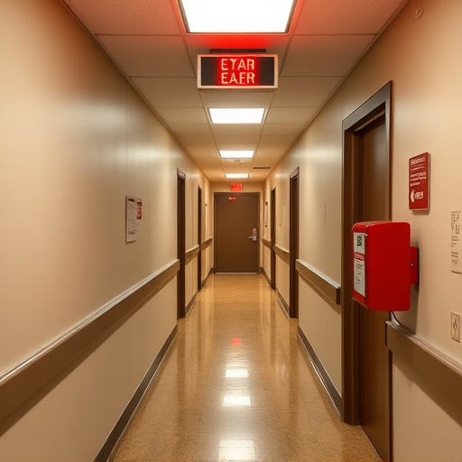 emergency alert system inside hallway
