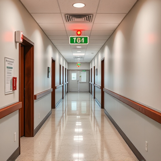 emergency alert system inside hallway