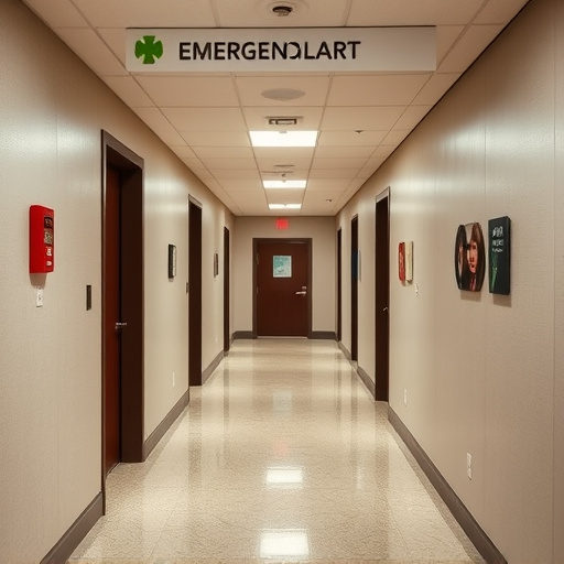 emergency alert system inside hallway