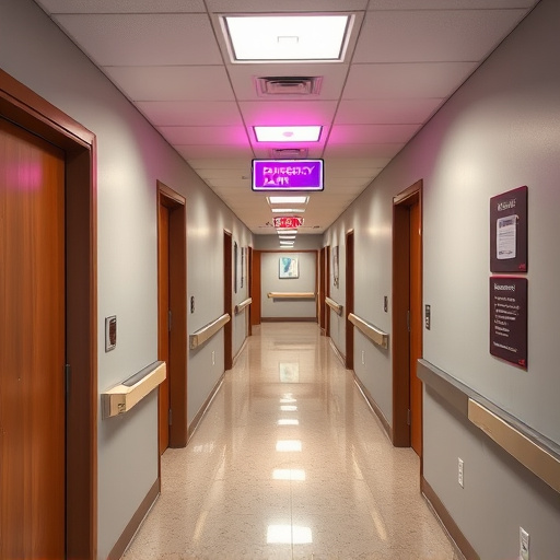 emergency alert system inside hallway