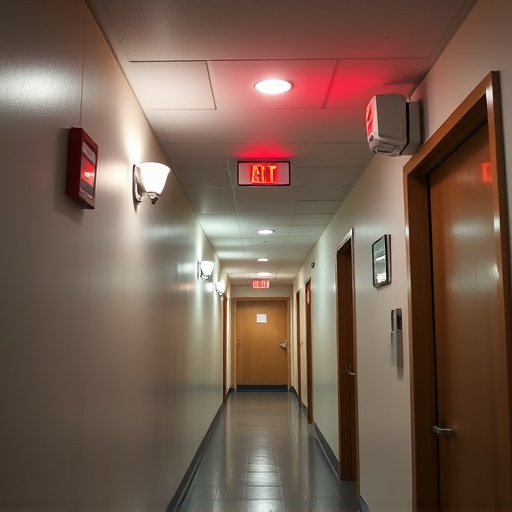 emergency alert system inside hallway