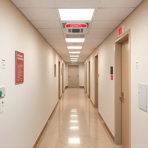 emergency alert system inside hallway