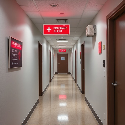 emergency alert system inside hallway