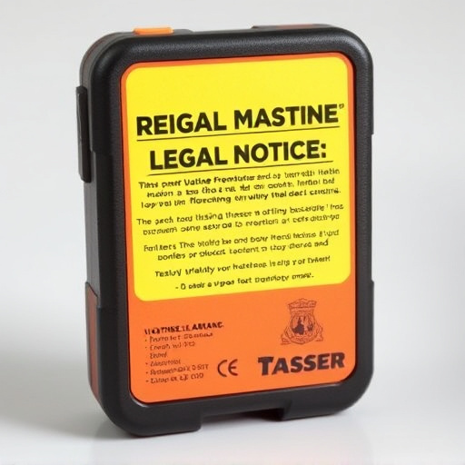 legal notice on taser product packaging