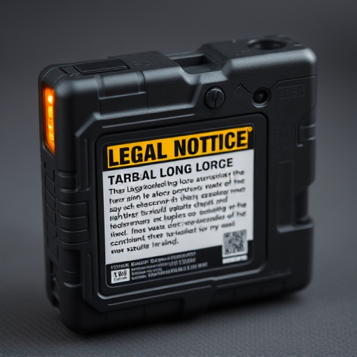 legal notice on taser product packaging