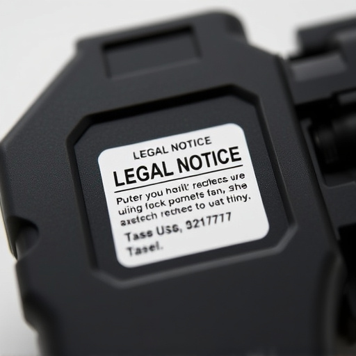 legal notice on taser product packaging
