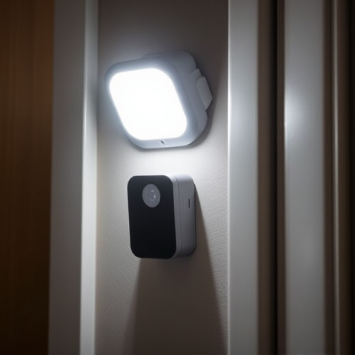 motion sensor light mounted in travel lodge