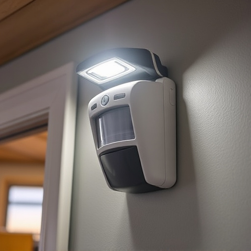motion sensor light mounted in travel lodge