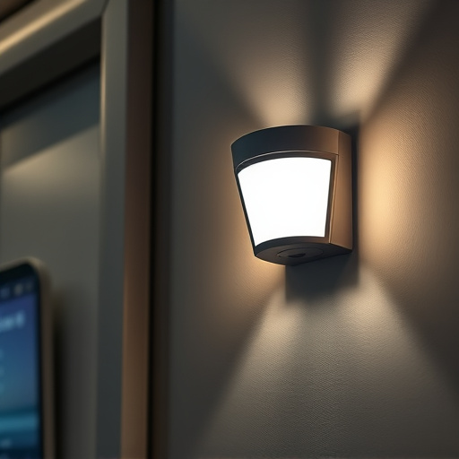 motion sensor light mounted in travel lodge