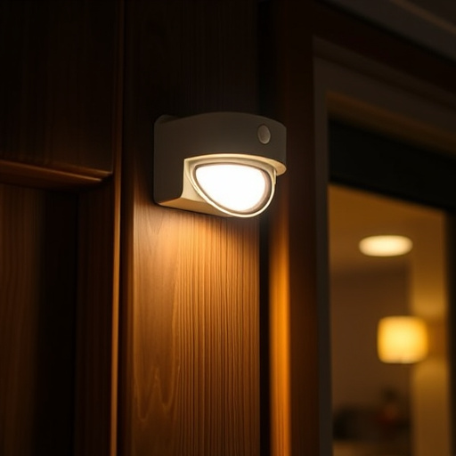 motion sensor light mounted in travel lodge