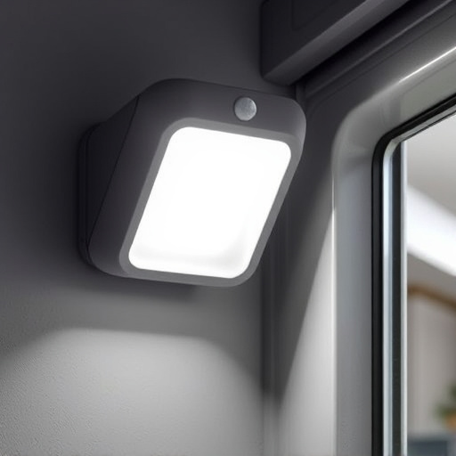 motion sensor light mounted in travel lodge