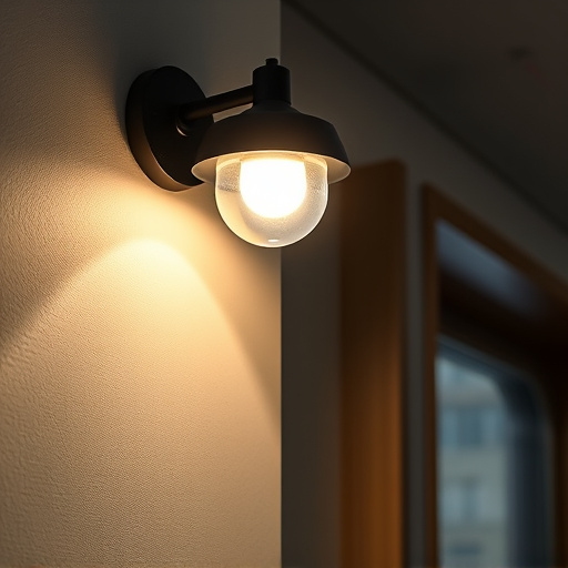 motion sensor light mounted in travel lodge