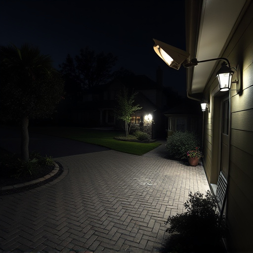 night vision security camera watching driveway