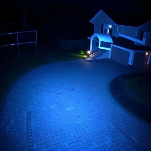 night vision security camera watching driveway