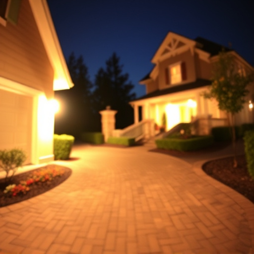night vision security camera watching driveway