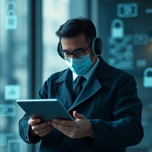 person researching personal safety laws online