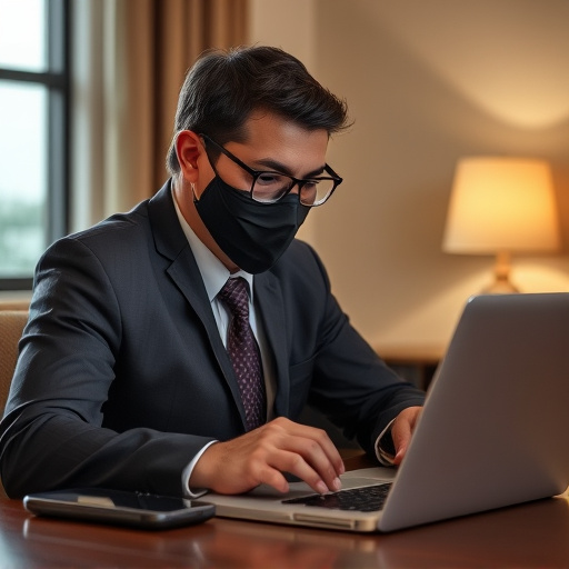 person researching personal safety laws online