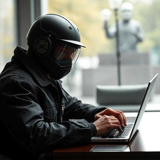 person researching personal safety laws online