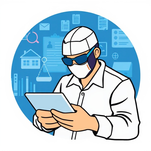 person researching personal safety laws online