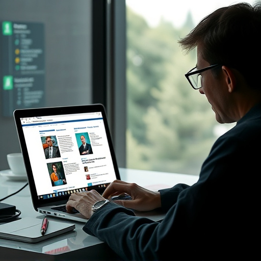 person researching personal safety laws online