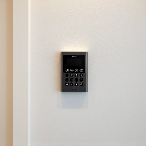 security keypad on modern apartment wall