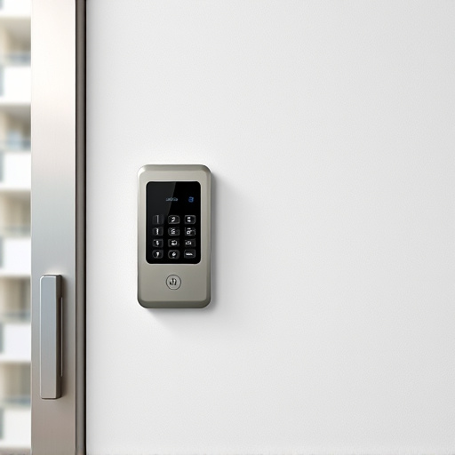 security keypad on modern apartment wall
