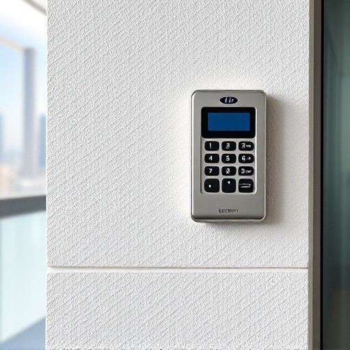 security keypad on modern apartment wall