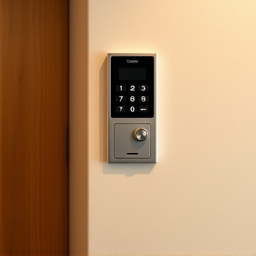 security keypad on modern apartment wall