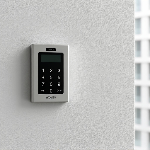 security keypad on modern apartment wall