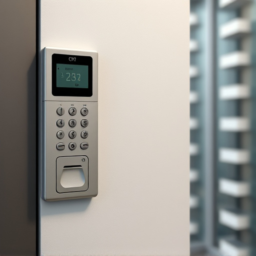 security keypad on modern apartment wall