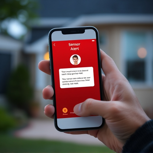 sensor alert notification on homeowner’s phone