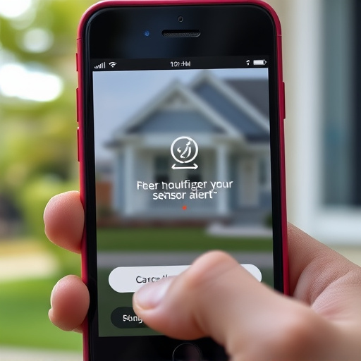 sensor alert notification on homeowner’s phone