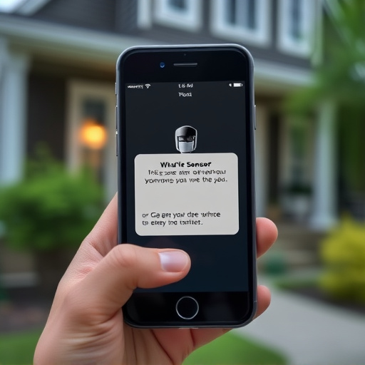 sensor alert notification on homeowner’s phone