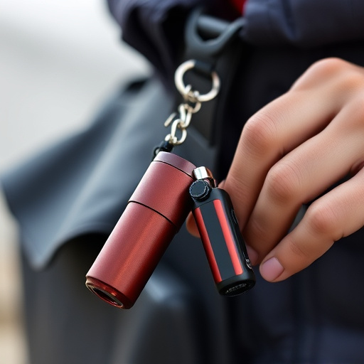 traveler testing mini pepper spray keychain