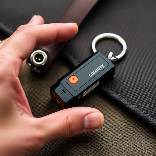 traveler testing mini pepper spray keychain
