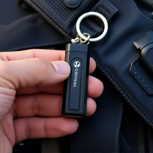 traveler testing mini pepper spray keychain