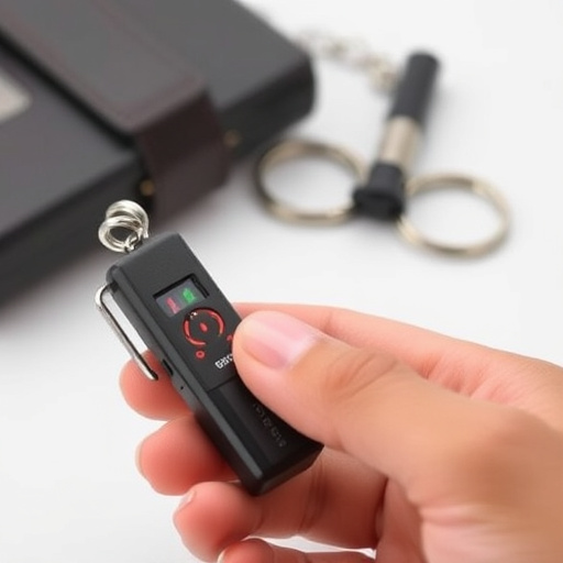 traveler testing mini pepper spray keychain
