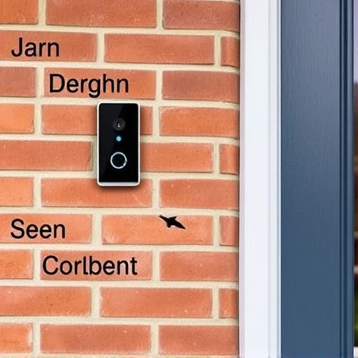 wireless doorbell with camera on brick home